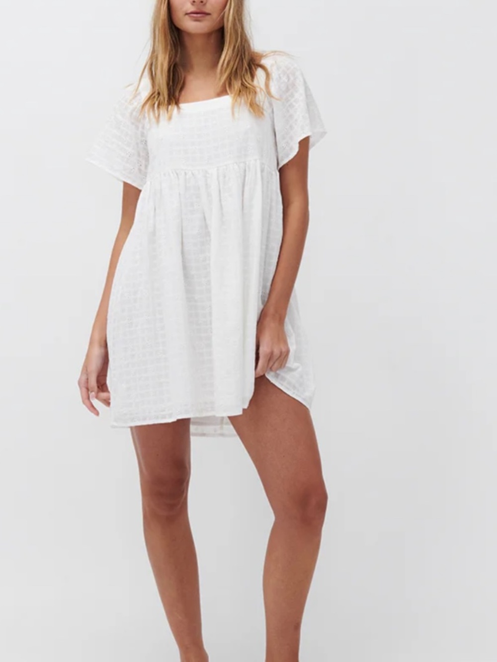 GHANDA - Frankie dress white